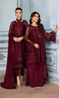 Embroidered Chiffon Front  Embroidered Chiffon Front + Back Patch Embroidered Chiffon Back Embroidered Chiffon Sleeves Embroidered Neckline Patch Embroidered Chiffon Dupatta Embroidered Chiffon Dupatta Patch Dyed Raw Silk Trouser