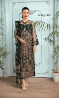 Embroidered Net Front  Embroidered Net Front + Back Body Embroidered Net Front + Back Patch Embroidered Net Back Embroidered Net Belt Patch Embroidered Net Sleeves Embroidered Net Pallu Dupatta Dyed Russian Grip Trouser