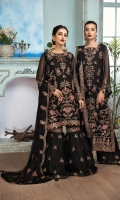 Embroidered Chiffon Front  Embroidered Chiffon Back Embroidered Chiffon Sleeves Embroidered Chiffon Right + Left Panel Embroidered Chiffon Front + Back Patch 2 Embroidered Chiffon Dupatta Embroidered Russian Grip Trouser