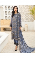 Embroidered Chiffon Front Embroidered Chiffon Back Embroidered Chiffon Side Kalli Embroidered Chiffon Sleeves Embroidered Chiffon Front + Back Border Patch Embroidered Sleeves Patch Embroidered Chiffon Dupatta Laser Cut Trouser Patch Dyed Raw Silk Trouser
