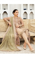 Embroidered Chiffon Front Embroidered Chiffon Back Embroidered Chiffon Sleeves Embroidered Chiffon Front + Back Border Patch Embroidered Chiffon 4 Side Dupatta Dyed Raw Silk Trouser
