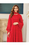 Embroidered Chiffon Front Kalli (Heavy) Embroidered Chiffon Back Kalli (Light) Embroidered Chiffon Front + Back Body Embroidered Chiffon Sleeves Embroidered Chiffon Front + Back + Sleeves Patch Embroidered Chiffon Dupatta Embroidered Dupatta Patch (2 Sides) Dyed Grip Trouser