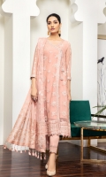Embroidered Chiffon Front Embroidered Chiffon Back Embroidered Chiffon Sleeves Embroidered Chiffon Front + Back Patch (2) Embroidered Sleeves Patch Embroidered Chiffon Pallu Dupatta Dyed Raw Silk Trouser
