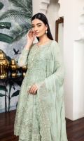 Embroidered Chiffon Front Embroidered Chiffon Back Embroidered Front+Back Body Embroidered Chiffon Sleeves Embroidered Chiffon Front + Back Patch (2) Embroidered Chiffon Dupatta Dyed Raw Silk Trouser