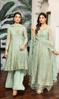 Embroidered Chiffon Front Embroidered Chiffon Back Embroidered Front+Back Body Embroidered Chiffon Sleeves Embroidered Chiffon Front + Back Patch (2) Embroidered Chiffon Dupatta Dyed Raw Silk Trouser