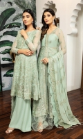 Embroidered Chiffon Front Embroidered Chiffon Back Embroidered Front+Back Body Embroidered Chiffon Sleeves Embroidered Chiffon Front + Back Patch (2) Embroidered Chiffon Dupatta Dyed Raw Silk Trouser