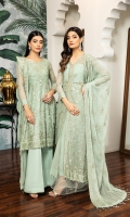 Embroidered Chiffon Front Embroidered Chiffon Back Embroidered Front+Back Body Embroidered Chiffon Sleeves Embroidered Chiffon Front + Back Patch (2) Embroidered Chiffon Dupatta Dyed Raw Silk Trouser