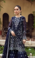 Embroidered Chiffon Front Embroidered Chiffon Back Embroidered Chiffon Side Kali Embroidered Chiffon Front + Back Patch  Embroidered Chiffon Sleeves Embroidered Chiffon Sleeves Patch Embroidered Chiffon Dupatta Embroidered  Chiffon Dupatta Patch Embroidered Trouser Patch Dyed Russian Grip Trouser