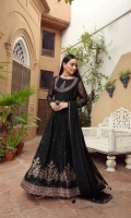 Embroidered Chiffon Front Kali Embroidered Chiffon Back Kali Embroidered Chiffon Front Body Embroidered Chiffon Back Body Embroidered Chiffon Sleeves Embroidered Chiffon Belt Patch Embroidered Chiffon  Front + Back Patch  Embroidered Chiffon Dupatta Embroidered Chiffon Dupatta Patch  Dyed Raw Silk Trouser