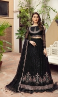 Embroidered Chiffon Front Kali Embroidered Chiffon Back Kali Embroidered Chiffon Front Body Embroidered Chiffon Back Body Embroidered Chiffon Sleeves Embroidered Chiffon Belt Patch Embroidered Chiffon  Front + Back Patch  Embroidered Chiffon Dupatta Embroidered Chiffon Dupatta Patch  Dyed Raw Silk Trouser