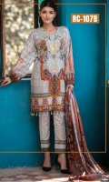 3pc Embroidered Lawn Suit With Lawn Dupatta