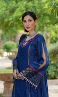 Schiffli Embroidered Lawn Front & Side Panel Lawn Back & Sleeves Embroidered Net Dupatta Front Border Patti Sleeves Border Patti Embroidered Neckline Embroidered Connector Patti Dupatta Patti Plain Cambric Trouser