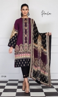 Cambric Cotton Shirt 3m Chiffon Dupatta 2.5m