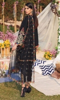 • Embroidered Lawn Shirt Center Panel • Embroidered Lawn Shirt Right Panel • Embroidered Lawn Shirt Left panal • Plain Lawn Shirt Back • Embroidered Lawn Sleeves • Printed Digital Chatta Patti For Trims • Embroidered Middle Panel Hem Motifs • Embroidered Shirt Hem Border • Embroidered Shirt Connector Trim • Embroidered Shirt Back Border • Embroidered Net Dupatta • Embroidered Trouser Motifs • Cambric Cotton Trouser