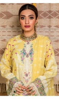 Screen Printed Lawn Shirt Embroidered Neckline Embroidered Daman Border Embroidered Sleeve Border Cambric Cotton Trouser Puff Paste Printed Chiffon Dupatta Puff Paste Printed Dupatta Border