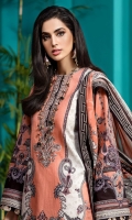 Digital Printed Lawn Shirt Embroidered Neckline Embroidered Sleeve Border Embroidered Neckline Border Digital Printed Chiffon Dupatta Dyed Cotton Cambric Trouser Embroidered  Trouser Borders