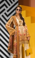 Digital Printed Lawn Shirt Embroidered Neckline Trim Embroidered Shirt Hem Border Digital Printed Chiffon Dupatta Embroidered Trouser Borders Dyed Cotton Cambric Trouser Embroidered Trouser Motifs