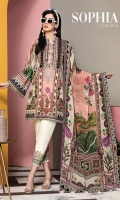 Digital Printed Lawn Shirt Embroidered Neckline Embroidered Sleeve Border Embroidered Shirt Hem Border Digital Printed Chiffon Dupatta Dyed Cotton Cambric Trouser Embroidered Trouser Borders