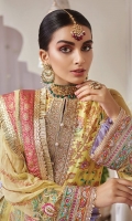 Embroidered Chiffon Front Embroidered Chiffon Back Embroidered Chiffon Sleeves Embroidered Sleeves Motif Embroidered Sleeves Border 1 Embroidered Sleeves Border 2 Embroidered Neckline Embroidered Shirt Border 1 Embroidered Shirt Border 2 Embroidered Slit Border Embroidered Back Border Raw Silk Trouser Charmeuse Silk Printed Trouser Border Kattan Silk Screen Print Shirt Trim Embroidered Net Dupatta Kattan Silk Screen Print Dupatta Border & Pallu Charmeuse Silk Printed Dupatta Pallu
