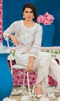 Chic, semi-formal straight kameez embellished with laces and embroidery.