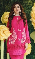 Chic, semi-formal kameez embellished with lace and embroidery.