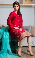 Chic, semi-formal straight kameez embellished with embroidery.