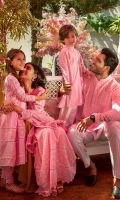 Taffy pink schiffli kurta with shalwar.