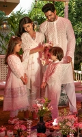 White schiffli kurta with shalwar.