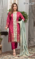 Three Pcs Viscose broshia banarsi suit