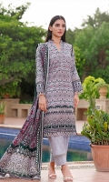 Shirt: Printed Cambric (3 meters) Dupatta: Printed Lawn (2.5 meters) Trouser: Dyed Cambric (2.5 meters)