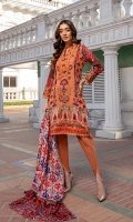 Shirt: Printed Cambric (3 meters) Dupatta: Printed Lawn Doriya (2.5 meters) Trouser: Dyed Cambric (2.5 meters)