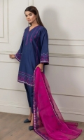 Shirt & Dupatta Shirt Material: Lawn Dupatta Material: Organza Ready to Wear