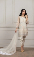 Full Suit Material: Net Ready to Wear Embroidery
