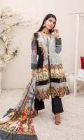 Shirt: Printed Lawn Shirt Dupatta: Printed Lawn Dupatta Trouser: Cambric Trouser