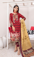 Shirt: Printed Lawn Shirt Dupatta: Printed Lawn Dupatta Trouser: Cambric Trouser