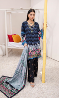 Shirt: Printed Lawn Shirt Dupatta: Printed Lawn Dupatta Trouser: Cambric Trouser