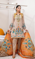 Shirt: Printed Lawn Shirt Dupatta: Printed Lawn Dupatta Trouser: Cambric Trouser