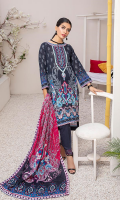 Shirt: Printed Lawn Shirt Dupatta: Printed Lawn Dupatta Trouser: Cambric Trouser