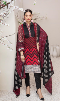 Shirt: Printed Lawn Shirt Dupatta: Printed Lawn Dupatta Trouser: Cambric Trouser