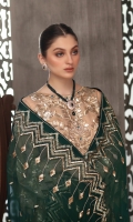 embroidered chiffon unstitched three piece suit