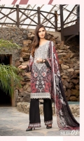 Digital Printed Embroidered Front Digital Printed Back and Sleeves Organza Embroidered Border Digital Printed Chiffon Dupatta Dyed Cambric Trouser