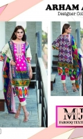 3pc embroidered lawn suit with chiffon dupatta