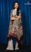 1 Embroidered neckline on organza Printed shirt on karandi 2.5 meter printed trouser on karandi 2.5 meter printed dupatta on karnadi