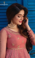 Embroidered Front Bodice Embroidered Back Bodice 3.5 Embroidered Ghera Border 2 Embroidered Sleeves 14 Embroidered Panels 2.5 Meter Embroidered Dupatta 3.5 Meter Banarsi Fabric for Lehnga