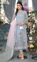Embroidered Organza Suits Unstitched 3 