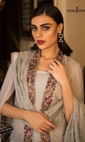 Embroidered front and back 2.5 meter Velvet for front 2 embroidered sleeves 3 meter embroidered border 2.5 meter dupatta 2.5 meter trouser Embroidered front and back 2.5 meter Velvet for front 2 embroidered sleeves 3 meter embroidered border 2.5 meter dupatta 2.5 meter trouser