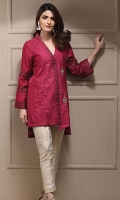 Embroidered Cotton Net Stitched 2 Piece Suit 