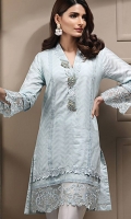 Embroidered Cotton Net Stitched 2 Piece Suit 