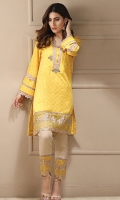 Embroidered Cotton Net Stitched 2 Piece Suit 