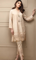 Embroidered Cotton Net Stitched 2 Piece Suit 